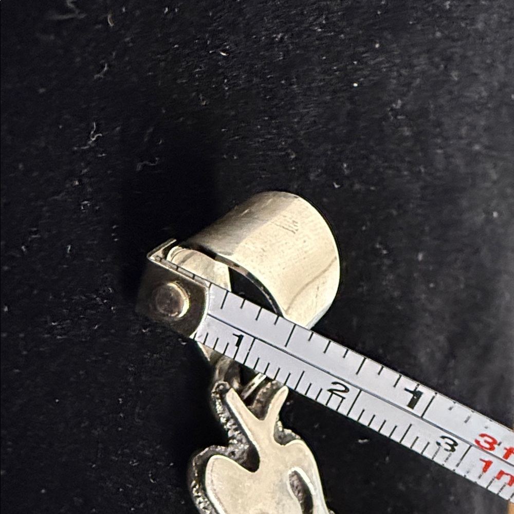 Alex Sanchez Silver and Red Coral Cooking Bowl Pendant - Picture 5 of 6